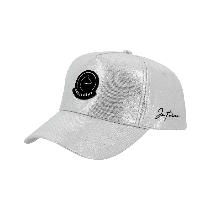 Equithème - Casquette Studio Je t'aime argent brillant