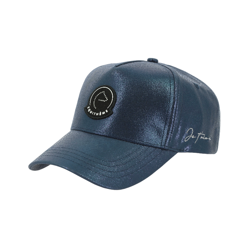 Equithème - Casquette Studio Je t'aime marine brillant