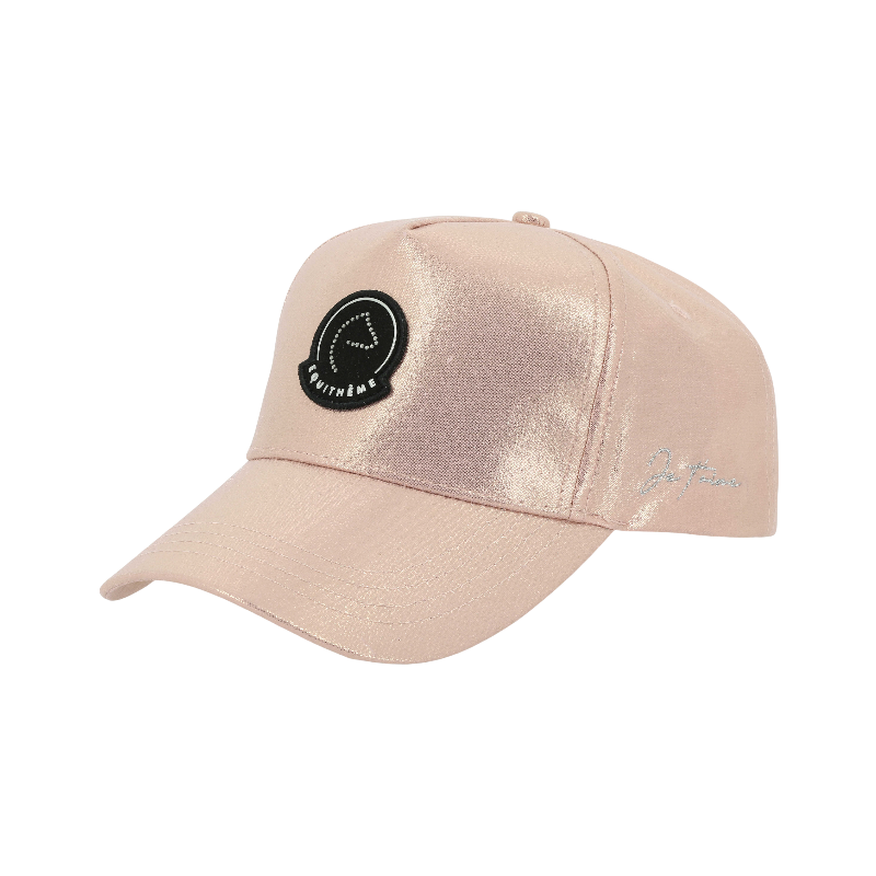 Equithème - Casquette Studio Je t'aime rose brillant