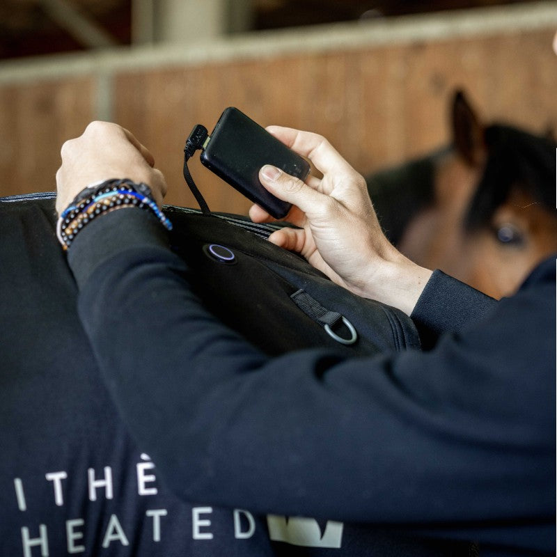 Equithème - Verwarmer voor de rug Heated zwart 