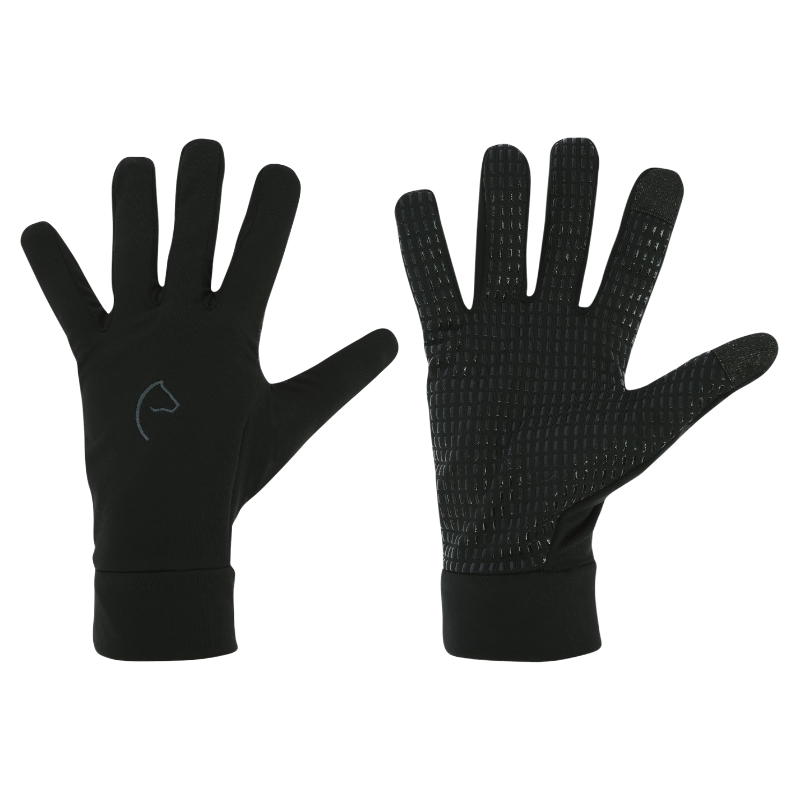 Equithème - Fine black digital gloves