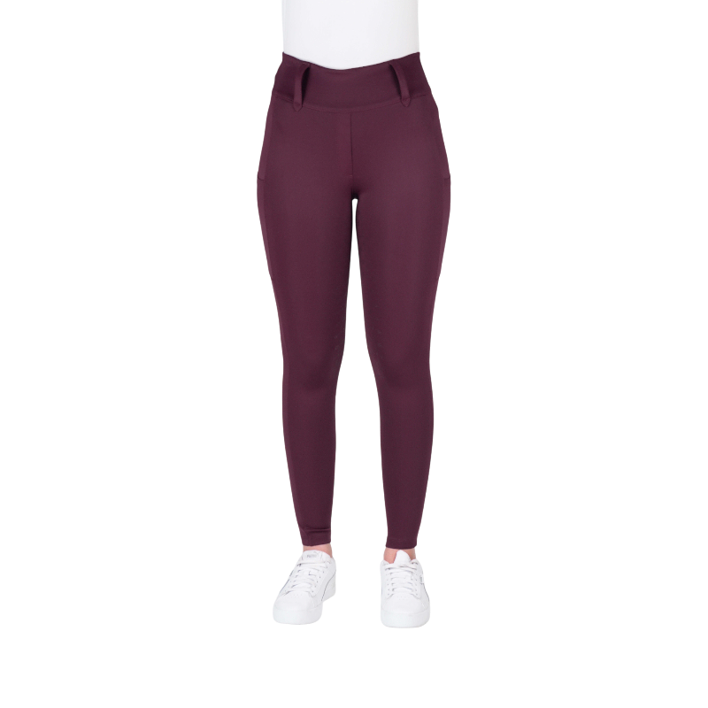 Equithème - Legging d'équitation femme Alizé prune | - Ohlala