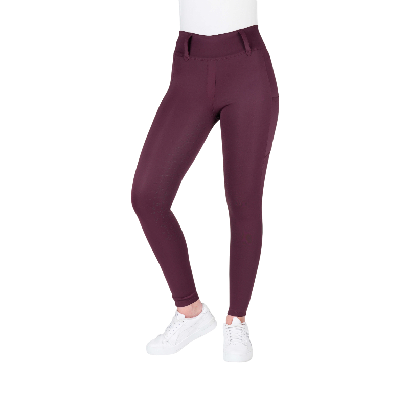 Equithème - Legging d'équitation femme Alizé prune | - Ohlala