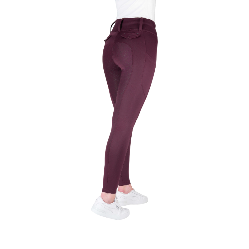Equithème - Legging d'équitation femme Alizé prune | - Ohlala