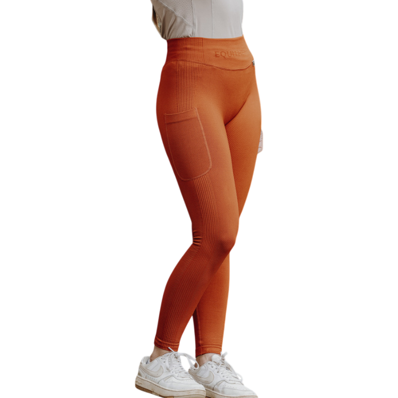 Equithème - Legging d'équitation femme Acacia orange