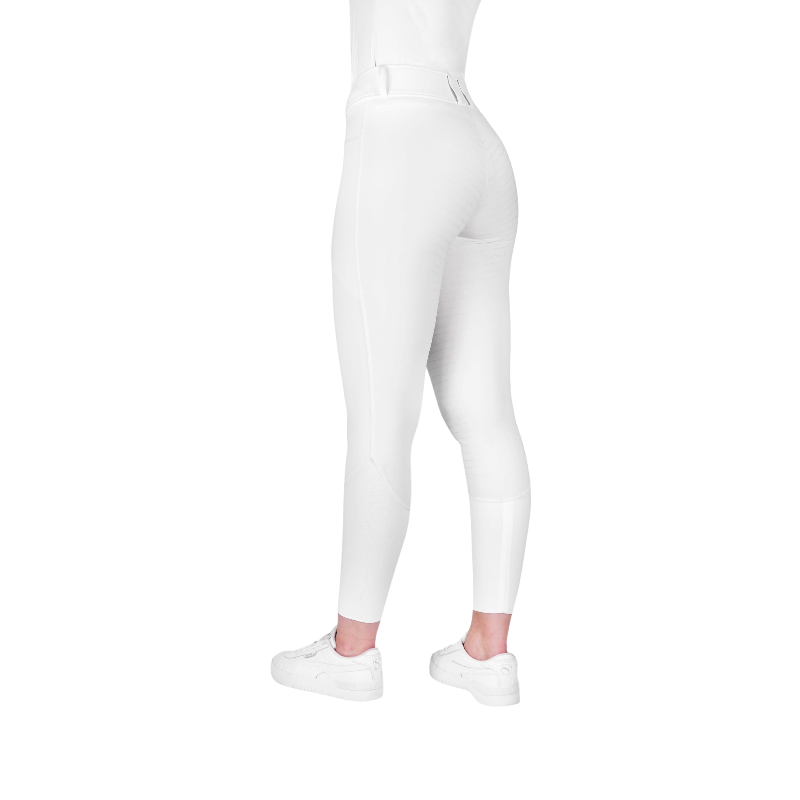 Equithème - Pantalon d'équitation enfant Elsa Je t'aime blanc | - Ohlala