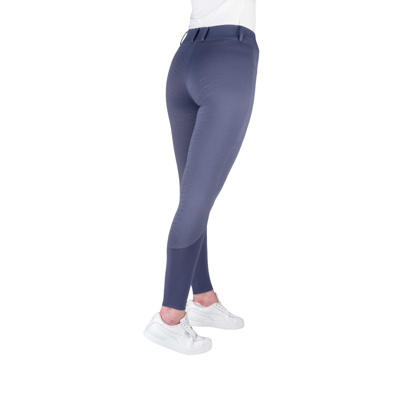 Equithème - Pantalon d'équitation enfant Elsa Je t'aime bleu/ gris | - Ohlala