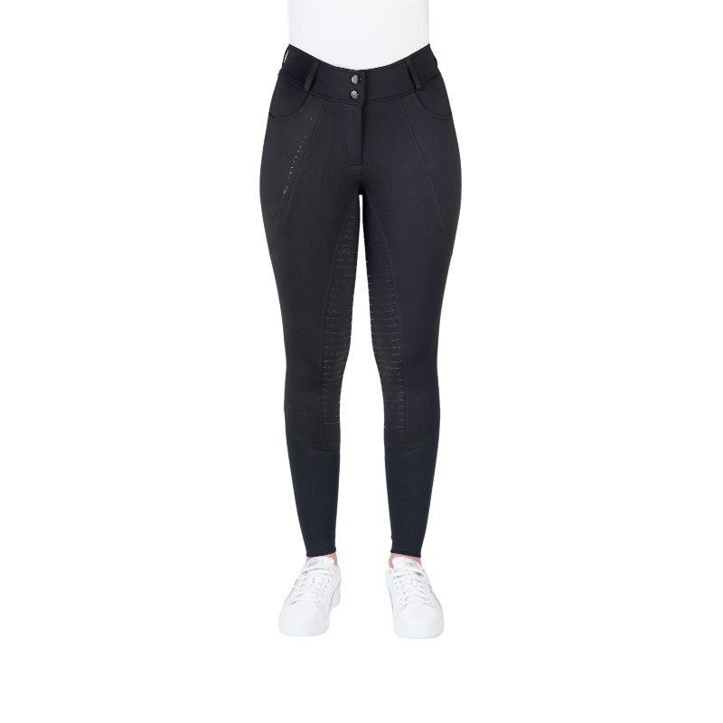 Equithème - Pantalon d'équitation femme Elsa Je t'aime noir