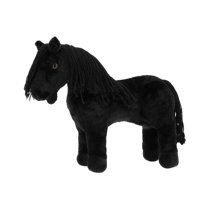 Equithème - Peluche mini poney Éclair noir | - Ohlala