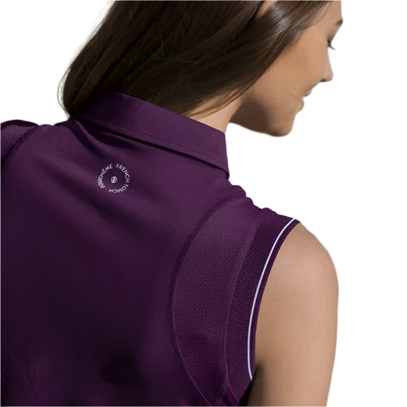 Equithème - Ärmelloses Damen-Poloshirt Sarah Plum