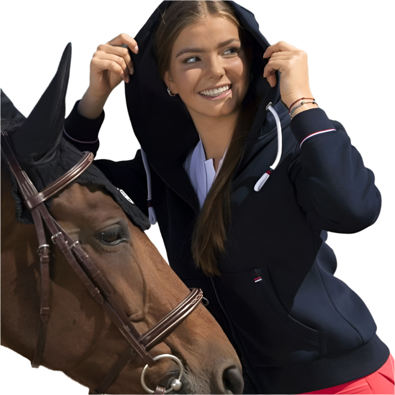 Equithème - Women's zip-up hoodie Courtney navy 