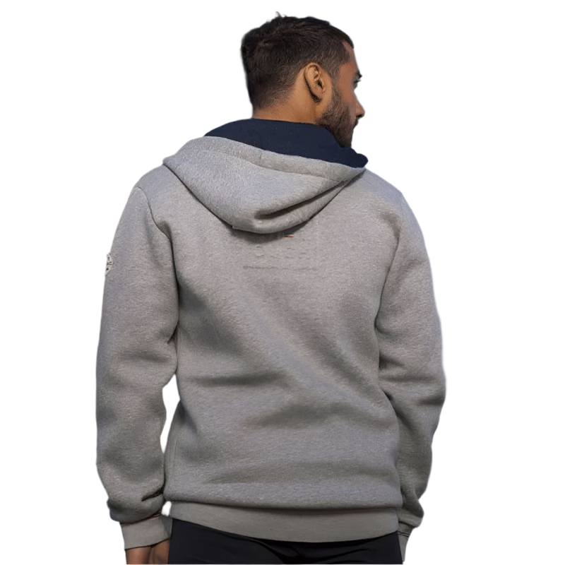 Equithème - Sweat à capuche zippé homme Nicolas gris