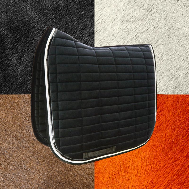 Equithème - Tapis de dressage mosaïque noir | - Ohlala