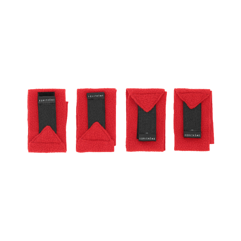 Equithème - Bandes de polo pour mini poney rouge | - Ohlala