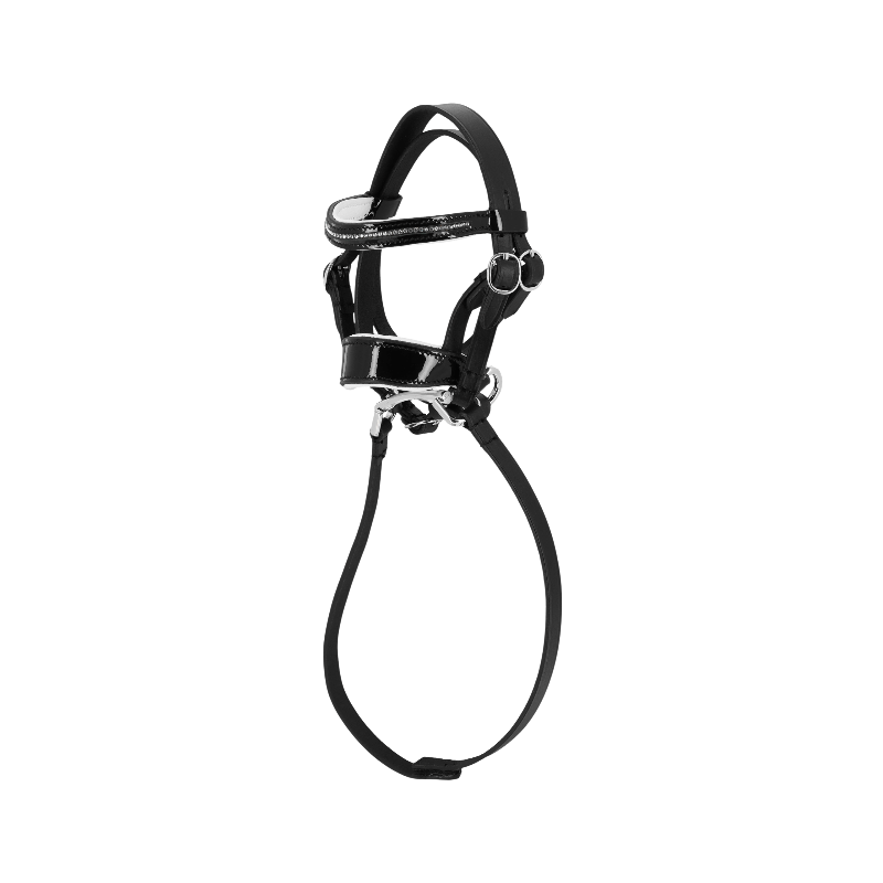 Equithème - Bridon de dressage pour mini poney noir | - Ohlala