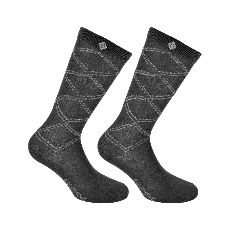 Equithème - Chaussettes d'équitation Sandra anthracite
