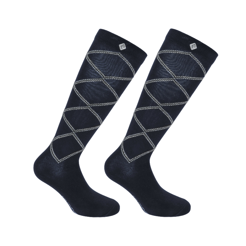 Equithème - Chaussettes d'équitation Sandra marine