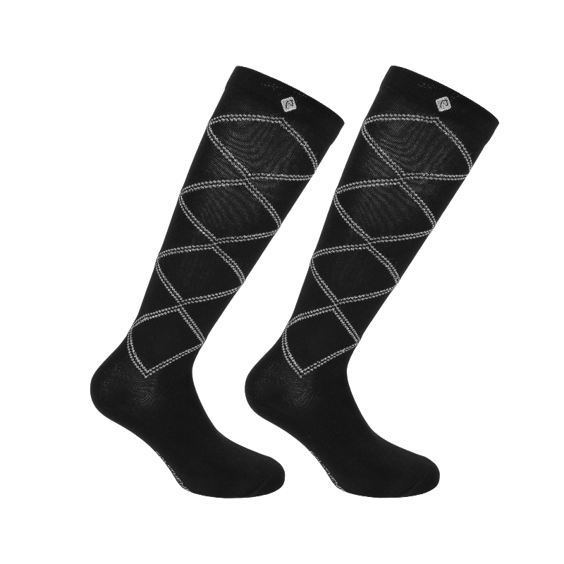 Equithème - Chaussettes d'équitation Sandra noir