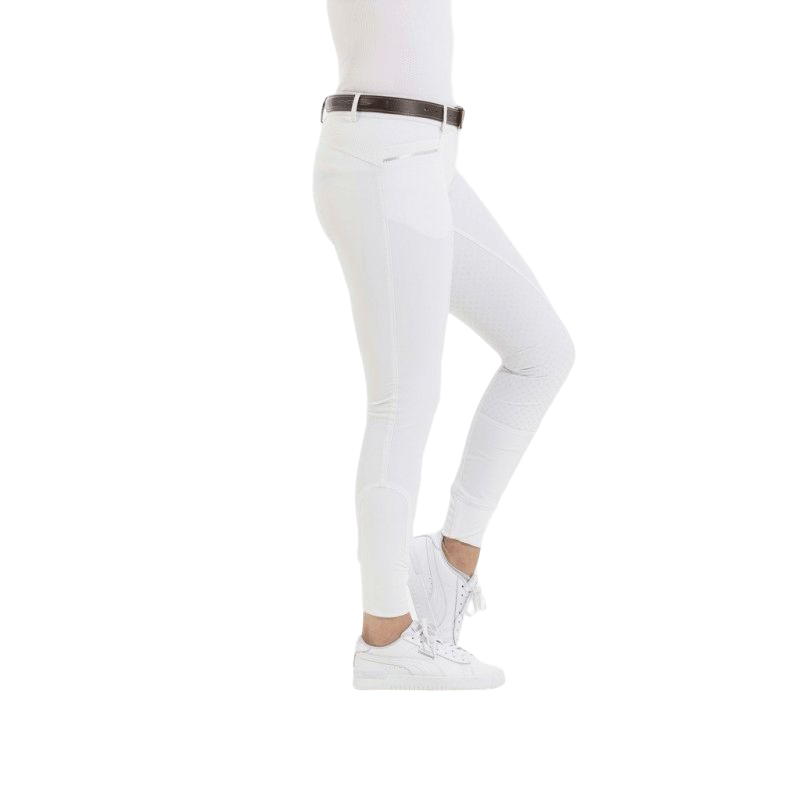 Equithème - Pantalon d'équitation full grip femme Kendal blanc | - Ohlala