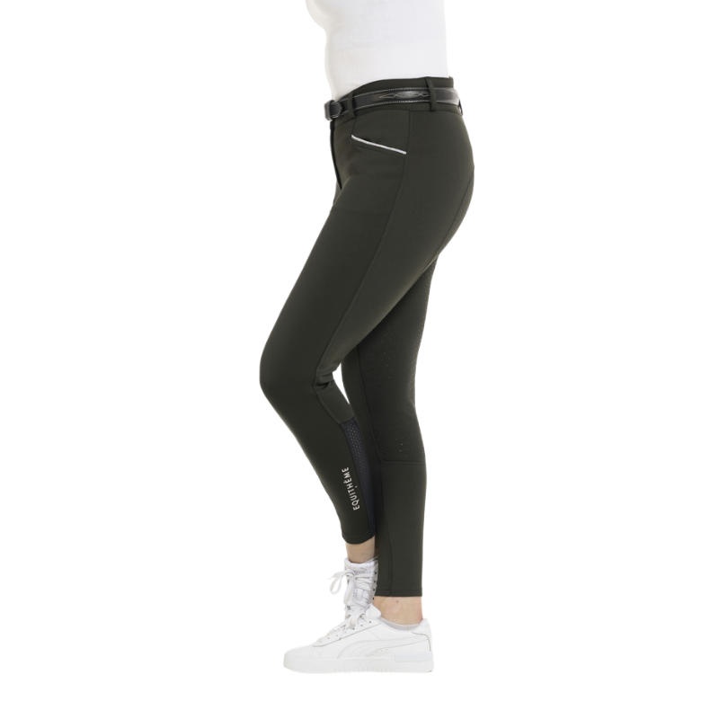 Equithème - Women's silicone seat riding pants Claudine forest green