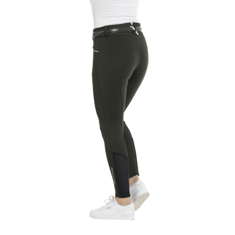 Equithème - Women's silicone seat riding pants Claudine forest green