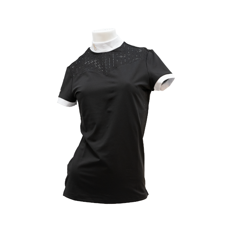 Flags & Cup - Lange mouwen wedstrijd polo voor dames Isla zwart 