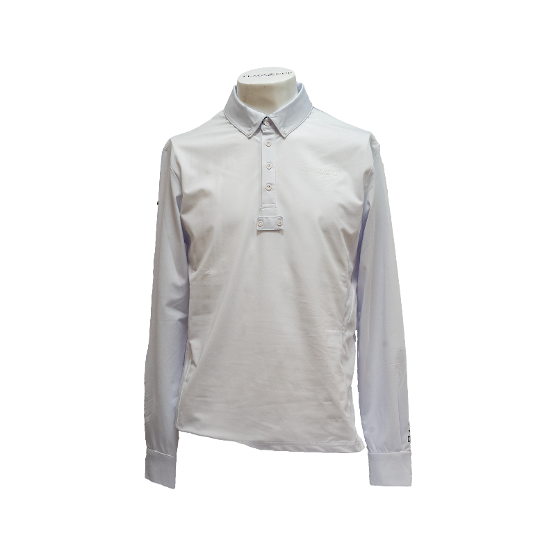 Flags & Cup - Langarm Herren Turnierpoloshirt San Remo weiß 
