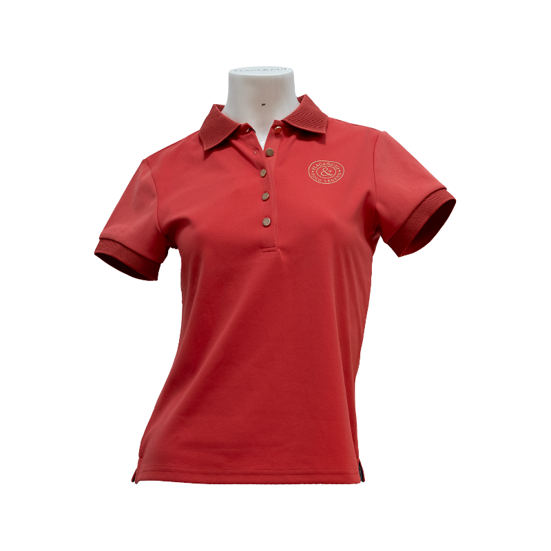 Flags & Cup - Korte mouwen meisjes polo Anzia kers 