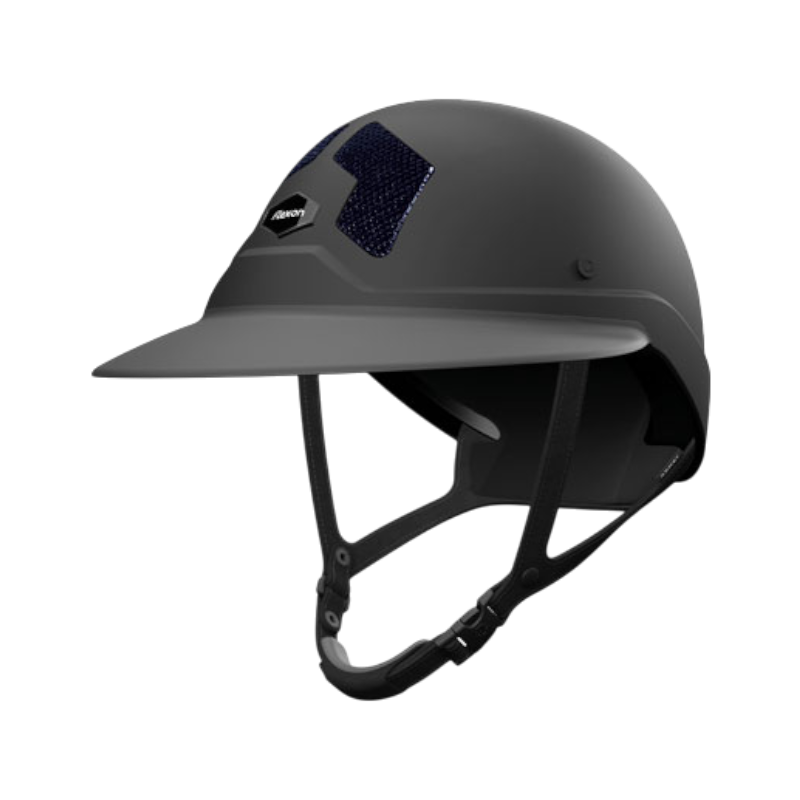 Flex On - Casque d'équitation Armet Dark grilles marine visière Angel