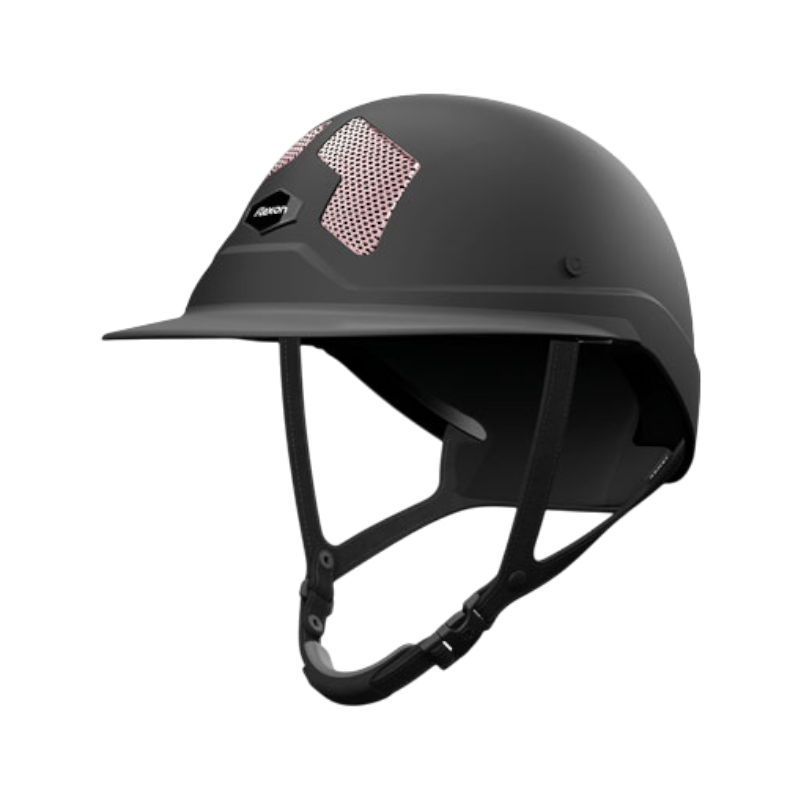 Flex On - Reithelm Armet Dark mit hellrosa Gitter und Visier Unisex 