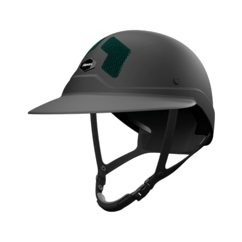 Flex On - Casque d'équitation Armet Dark grilles vert anglais visière Angel