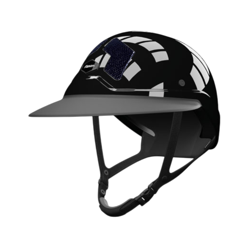 Flex On - Casque d'équitation Armet Star grilles marine visière Angel