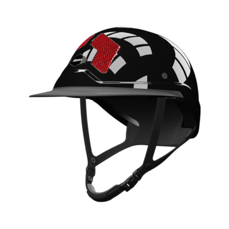 Flex On - Reithelm Armet Star rote Gitter Visier Unisex 
