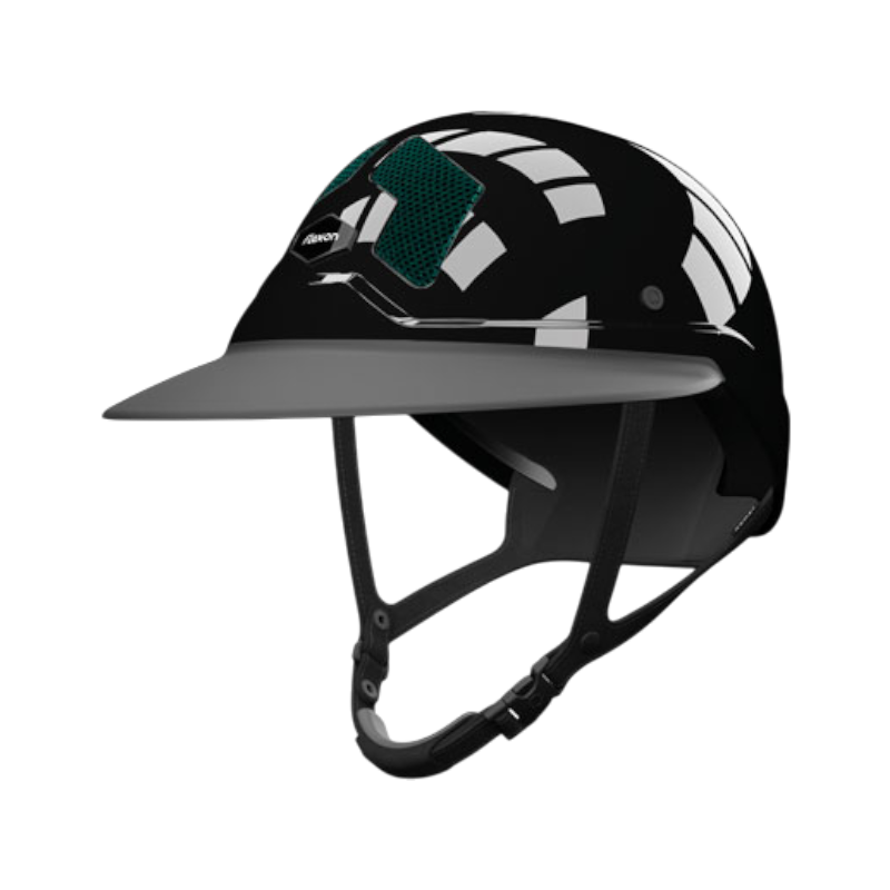 Flex On - Casque d'équitation Armet Star grilles vert anglais visière Angel