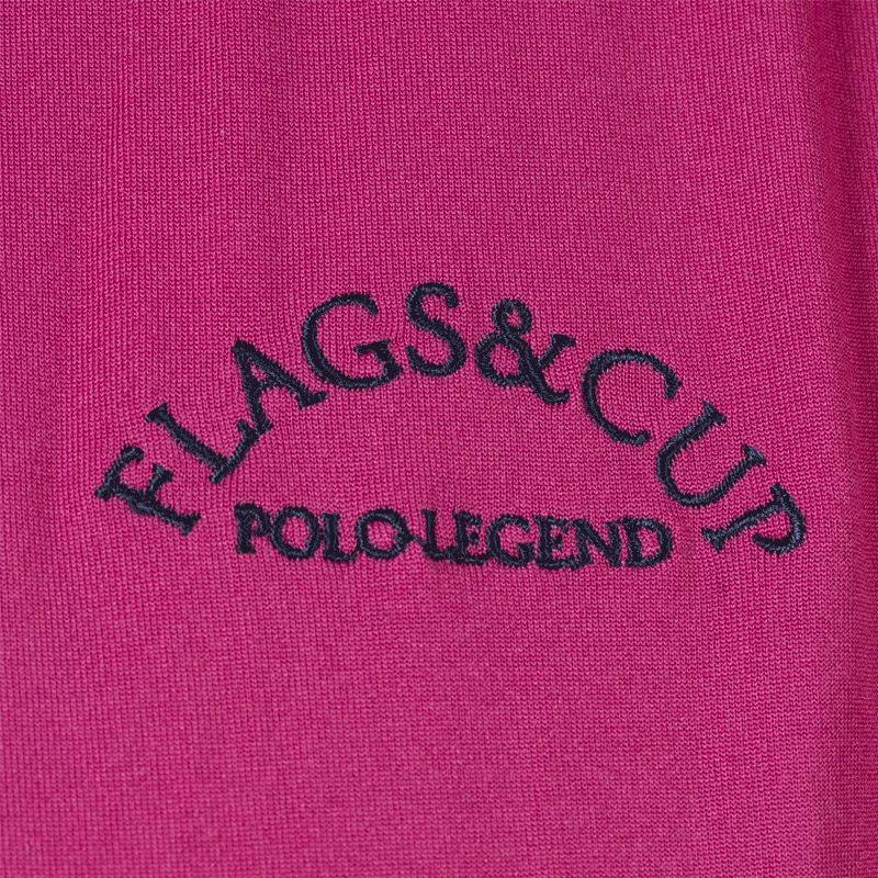 Flags & Cup - Polo manches longues femme Clorinda fuschia | - Ohlala