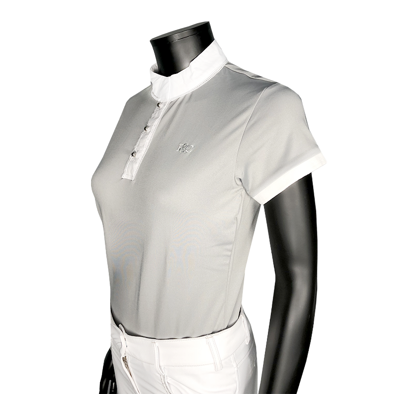 Flags & Cup - Polo manches courtes femme Candiba Gris