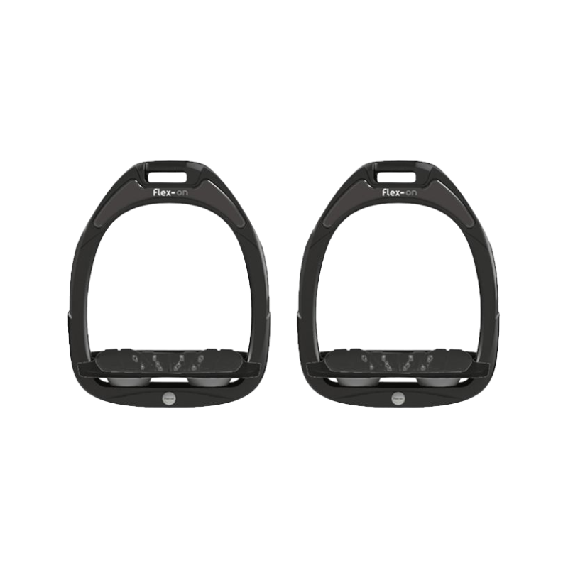 Flex On - GC Inclined Ultra Grip Stirrups Black / Black / Light Gray