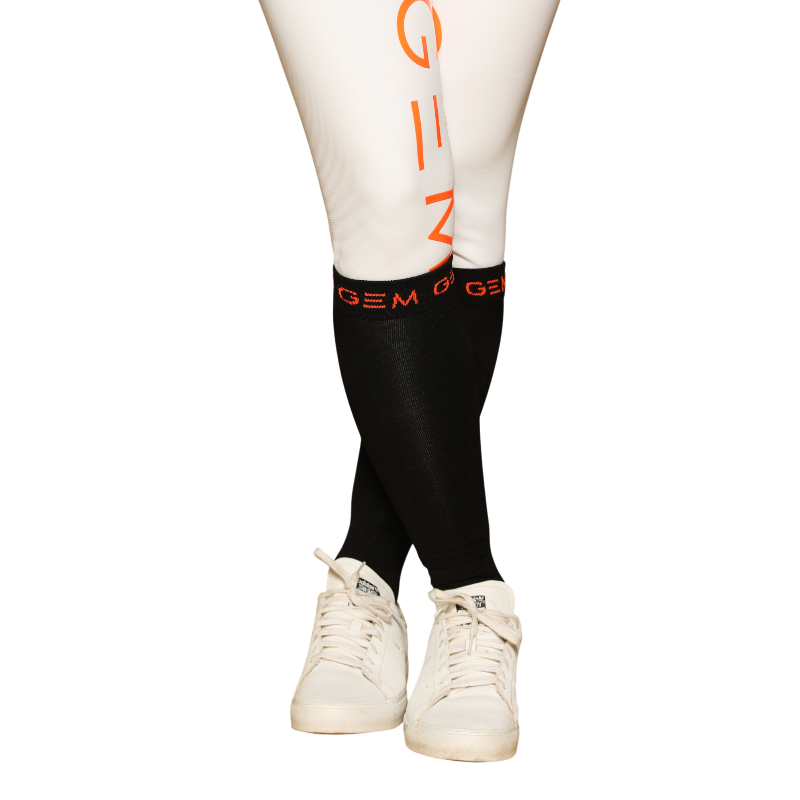 GEM - Chaussettes Love noir/ corail (x2)