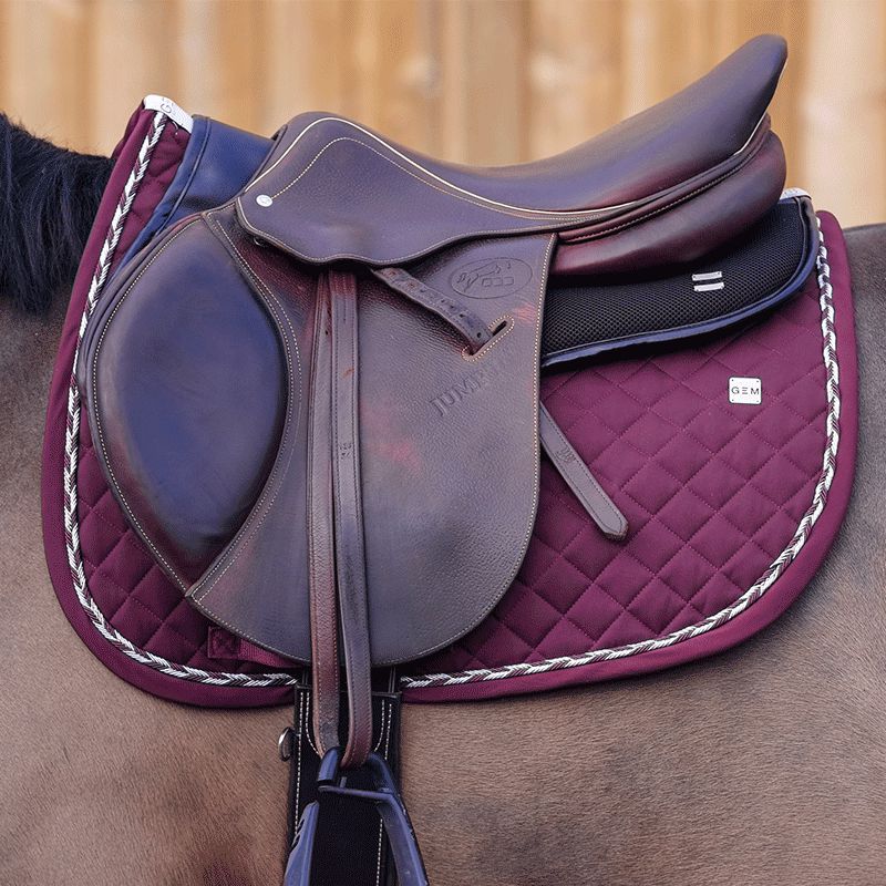 GEM Equitation - Tapis de selle Oldy bordeaux | - Ohlala