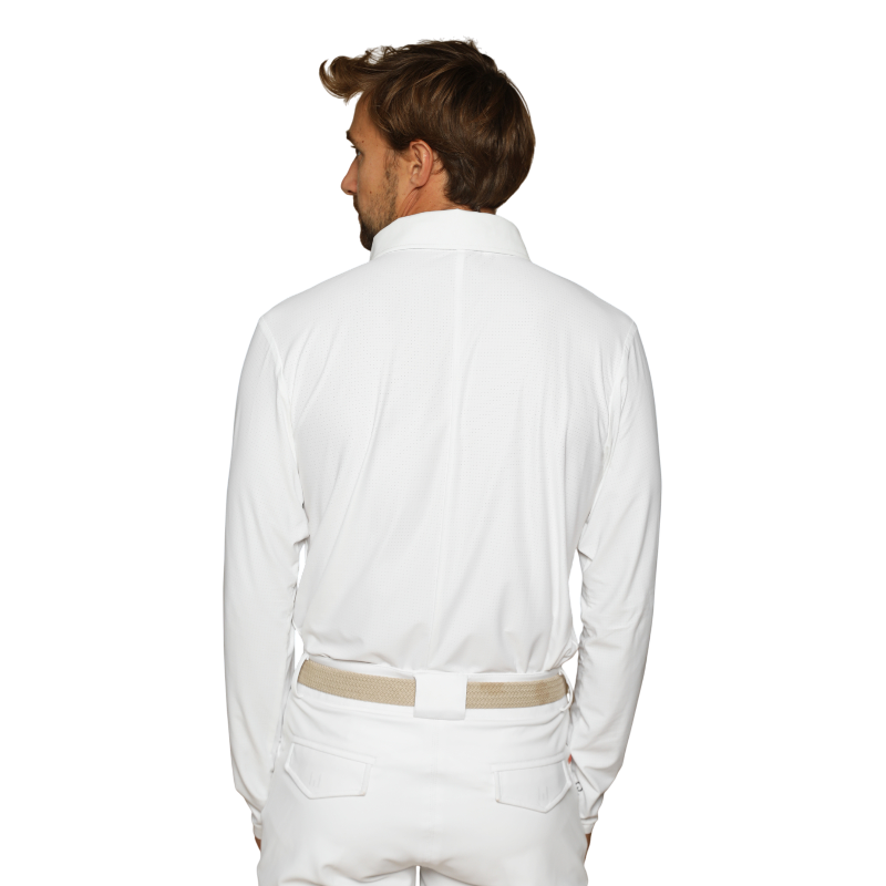 GEM - Polo manches longues homme blanc | - Ohlala