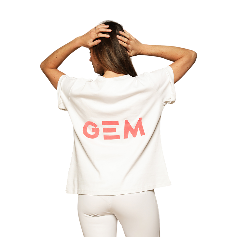 GEM - Damen T-Shirt éclair weiß 