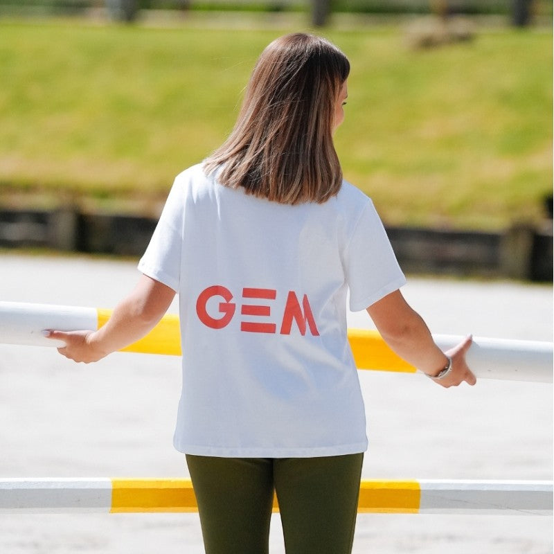 GEM - Damen T-Shirt éclair weiß 