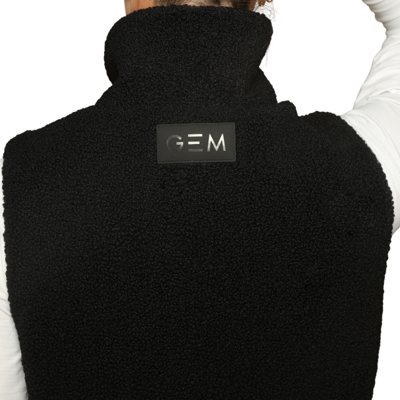 GEM - Veste sans manches mouton On femme noir