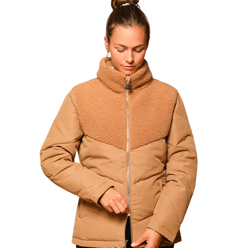 GEM - Doudoune manches longues femme Namaste camel | - Ohlala