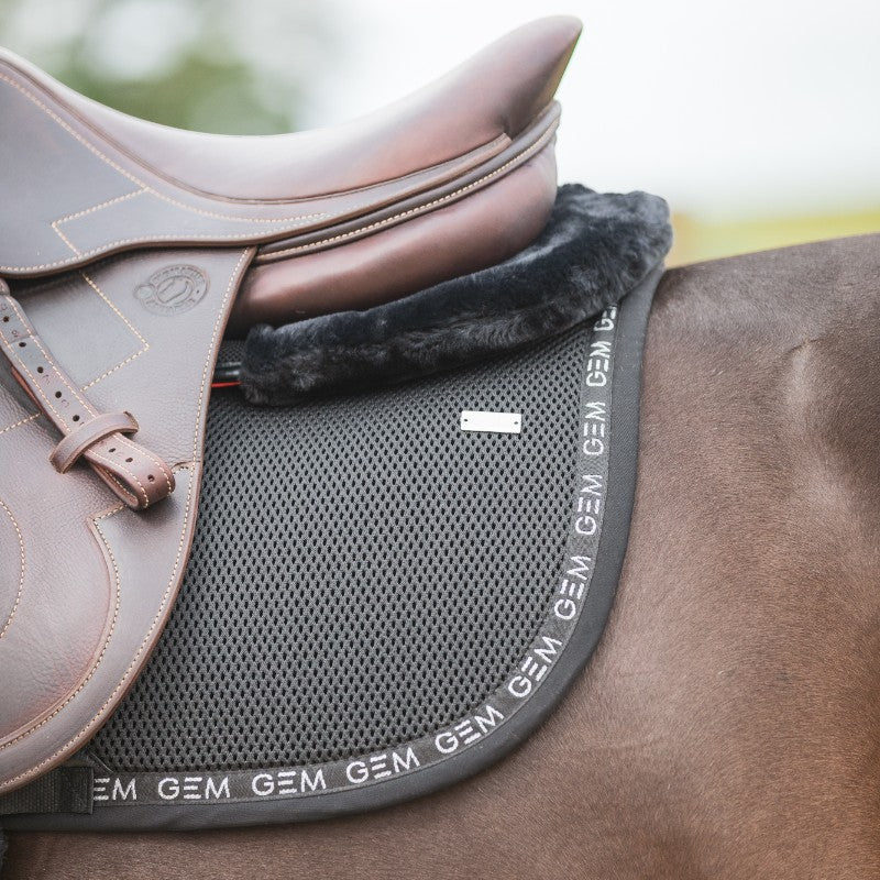 GEM - Tapis de selle mesh noir/ silver