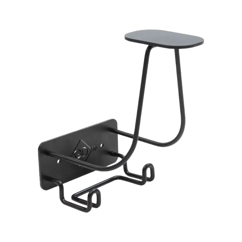 Grooming Deluxe - Porte-casque avec crochet acier noir