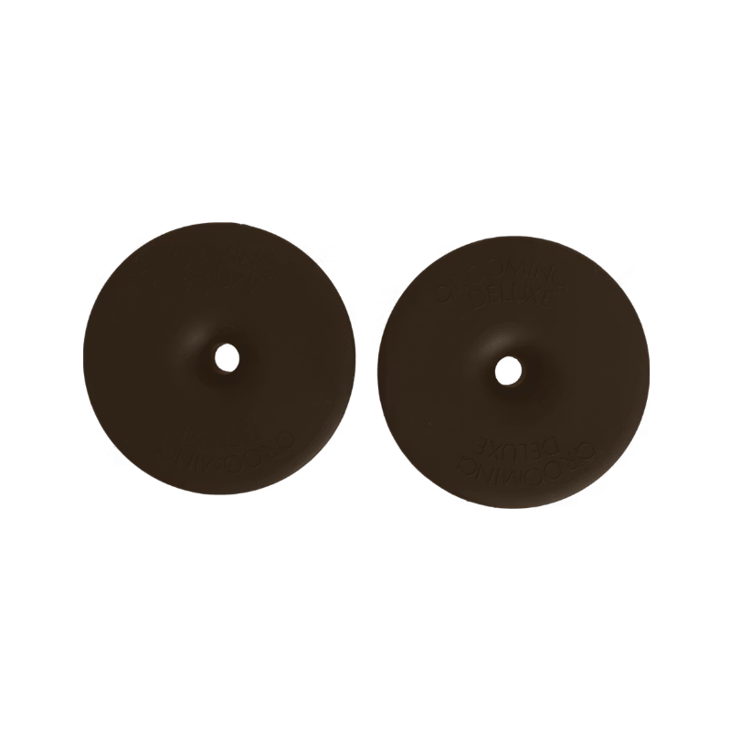 Grooming Deluxe - Rondelles de mors en silicone petit trou marron (x2)
