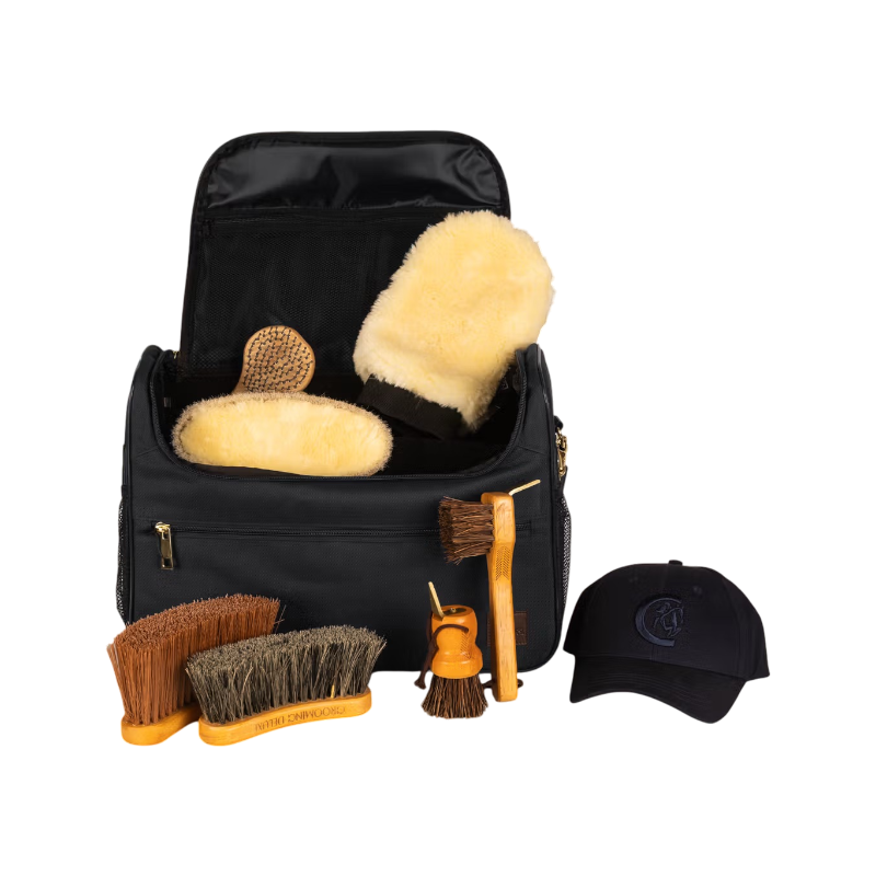 Grooming Deluxe - Set Grooming bag black grooming + brushes