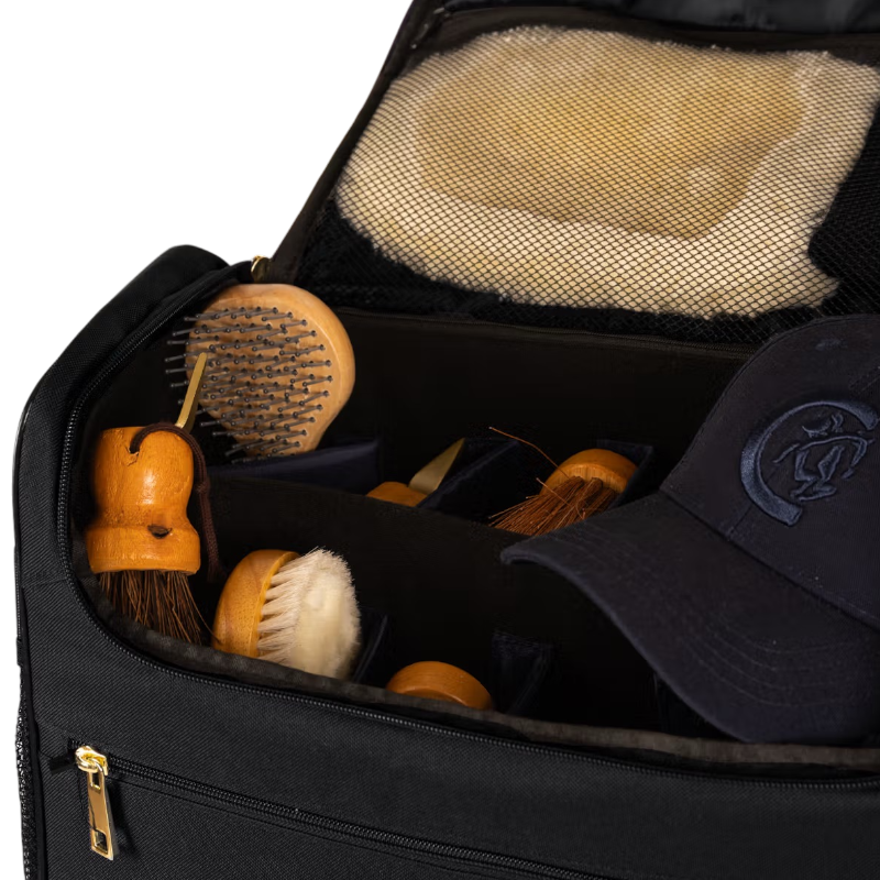 Grooming Deluxe - Set Grooming bag de pansage  noir + brosses
