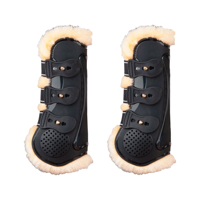 TdeT - Proteck' compet gaiters black/natural sheepskin lining